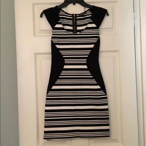 Express Black and White Mini Dress
